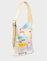 Vinyl Cream Bucket Bag - Subway Stories Print - Main View