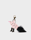 Bird In Boots Charm - Parfait Pink Leather Keychain