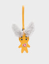 Fluffy Fella Charm - Marigold Leather Bag Charm