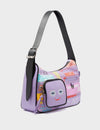 Ilan Lavender Leather Hobo With Pocket - Subway Stories Design