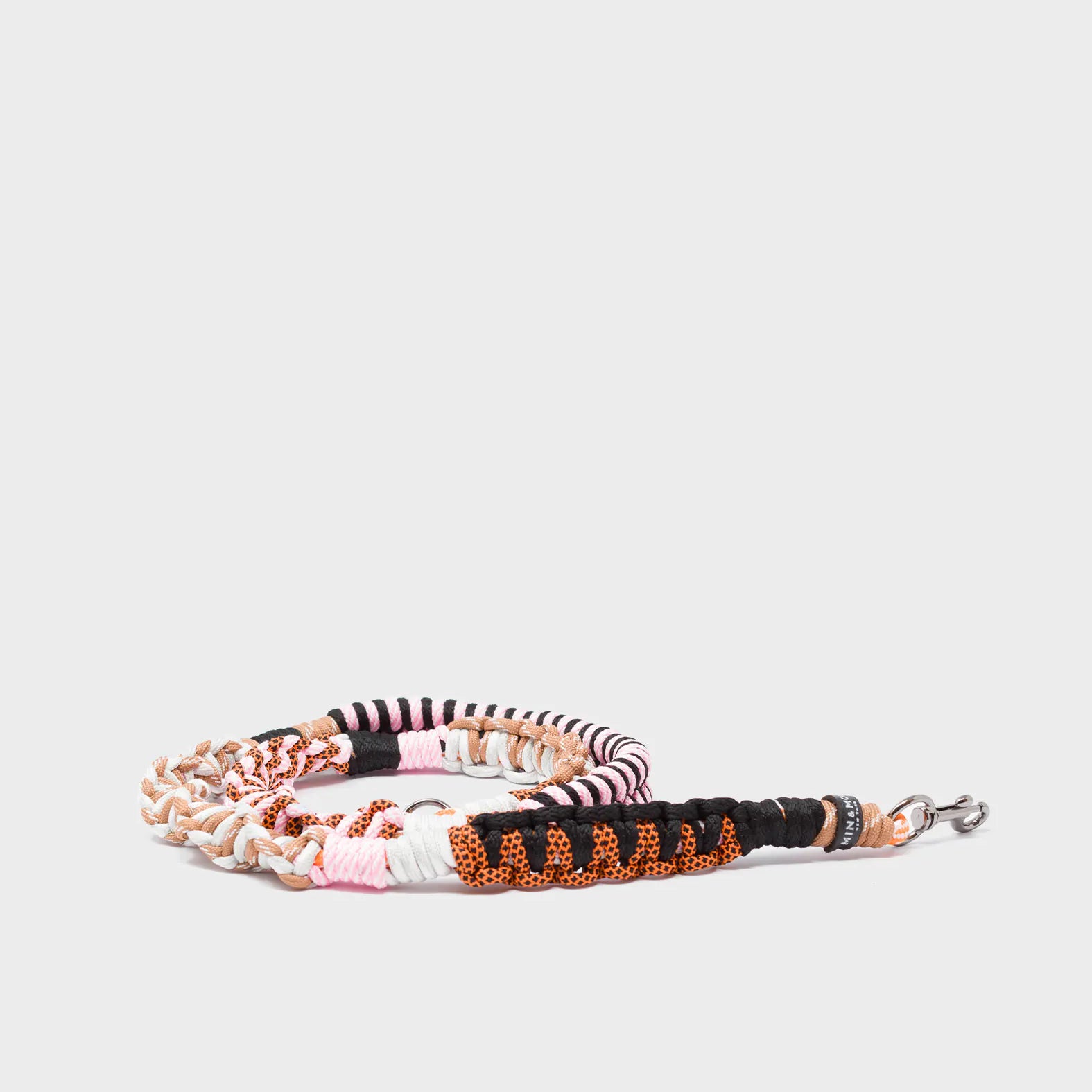 Detachable Shoulder Strap - Pink, Brown and Orange Handwoven Paracord - Product View