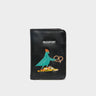 Frida Black Leather Passport Cover - Pigeonista Design - Main View