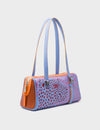 Esther Vista Blue Satchel Mini Bag - Retro Tiger Embroidery
