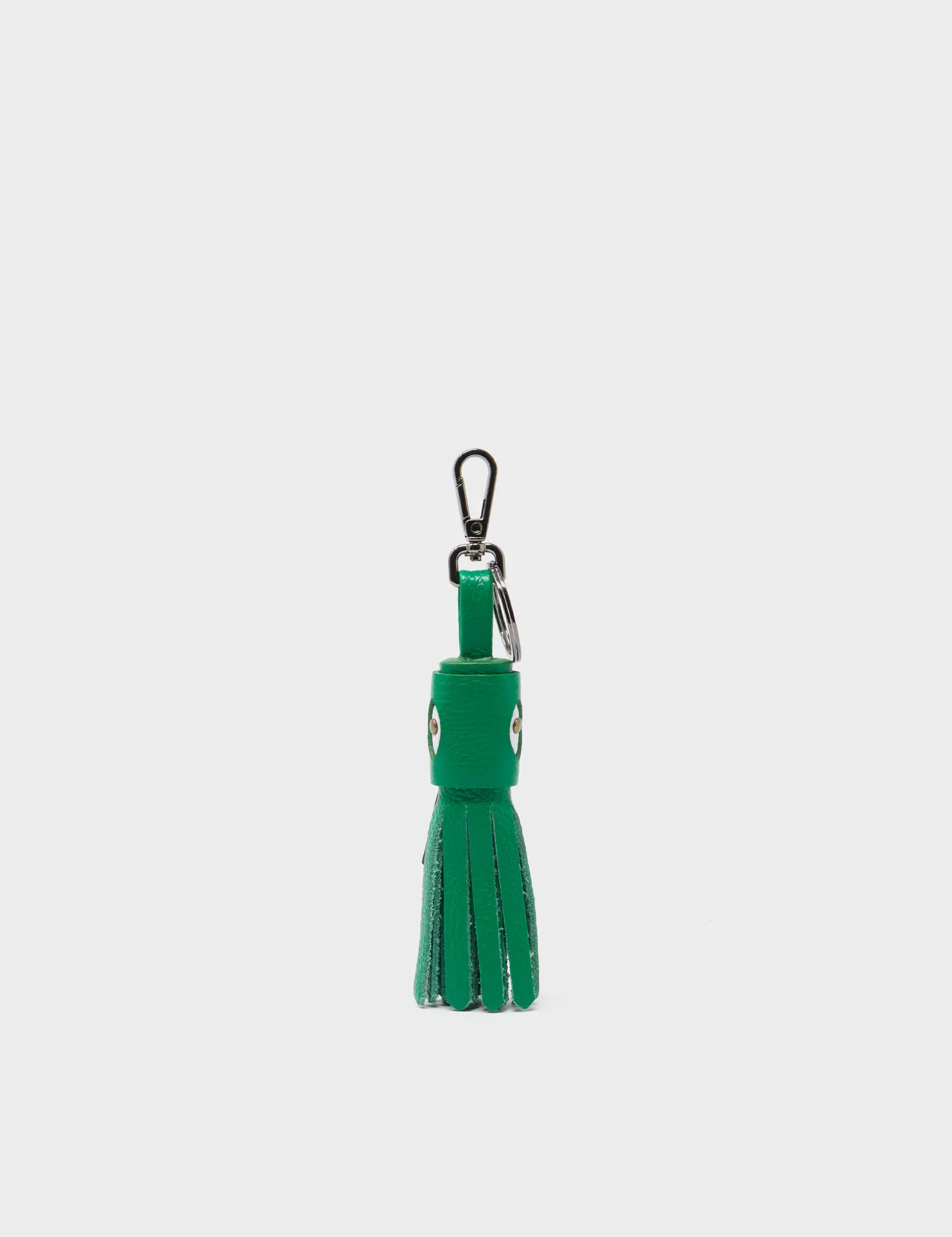 Callie Marie Hue Charm - Ireland Green Leather Keychain - front