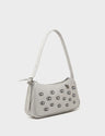 Lucas Hobo Mini Moonwalk Gray Handbag - All Over Eyes Embroidery - Main View