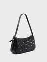 Lucas Hobo Mini Black bag - All Over Eyes Embroidery - Main View