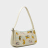 Lucas Hobo Mini Gravel Beige Handbag - Retro Tiger Embroidery - Main View