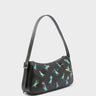 Lucas Hobo Mini Black Handbag - Pigeonista Embroidery - Main View