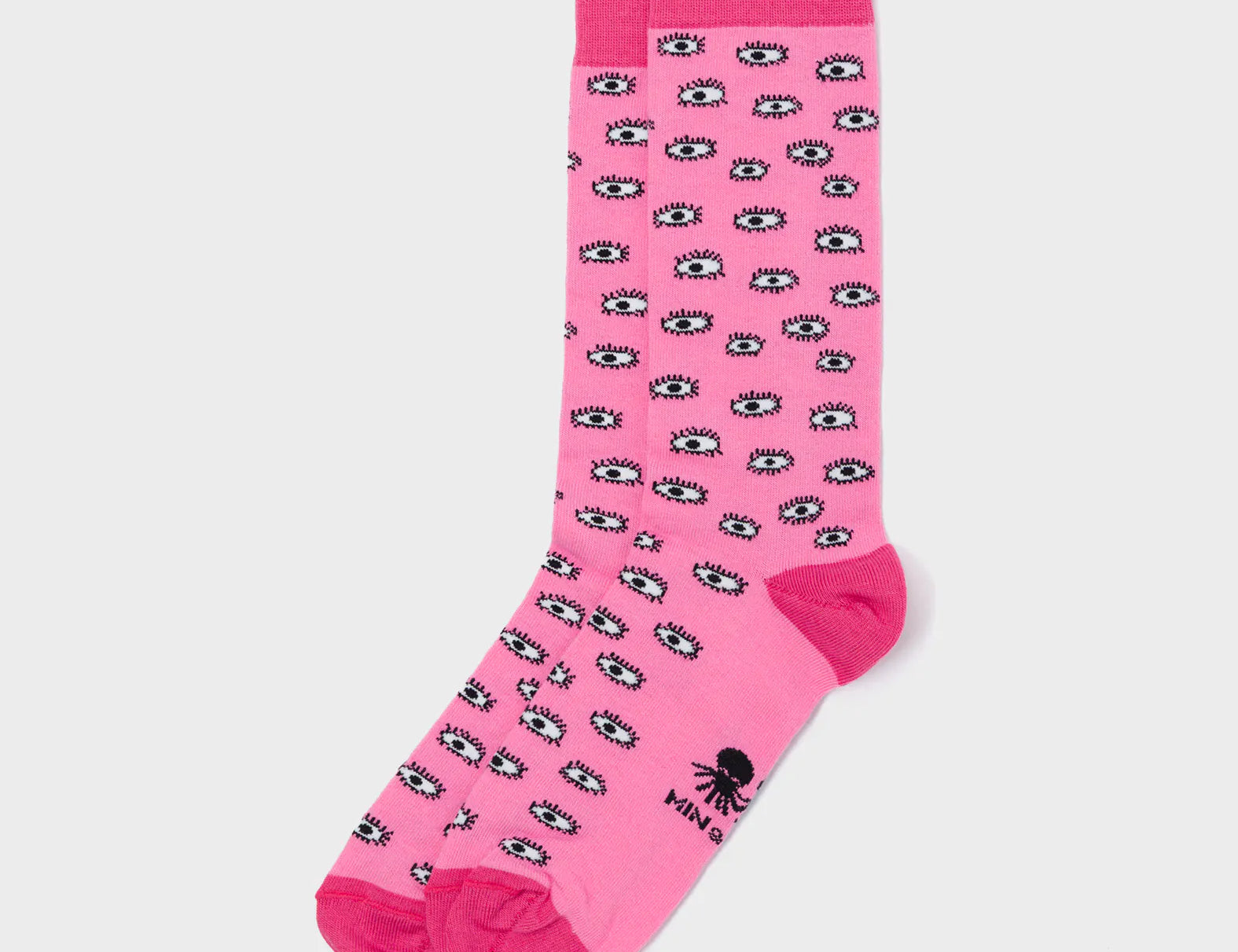Fuchsia Socks - All Over Eyes - Left