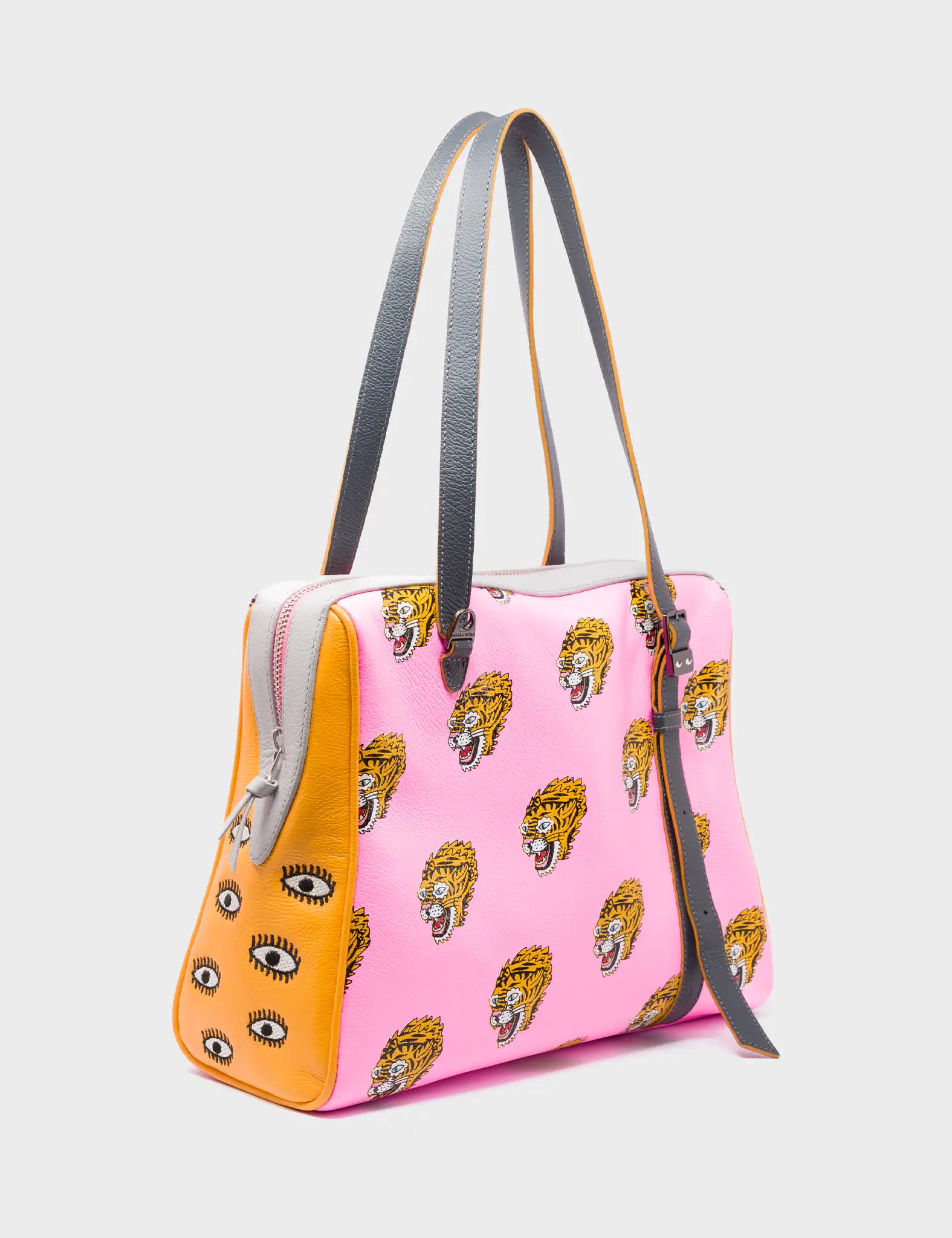 Esther Taffy Pink Satchel Bag - El Trópico Print Design