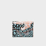 Fiona Black Leather Wallet - Retro Tiger Embroidery - Front