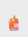 Florence Pouch Charm  - Lollipop Orange Leather Keychain Subway Stories Print