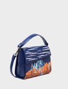 Anastasio Mini Crossbody Handbag Royal Blue Leather - Utopian Landscape