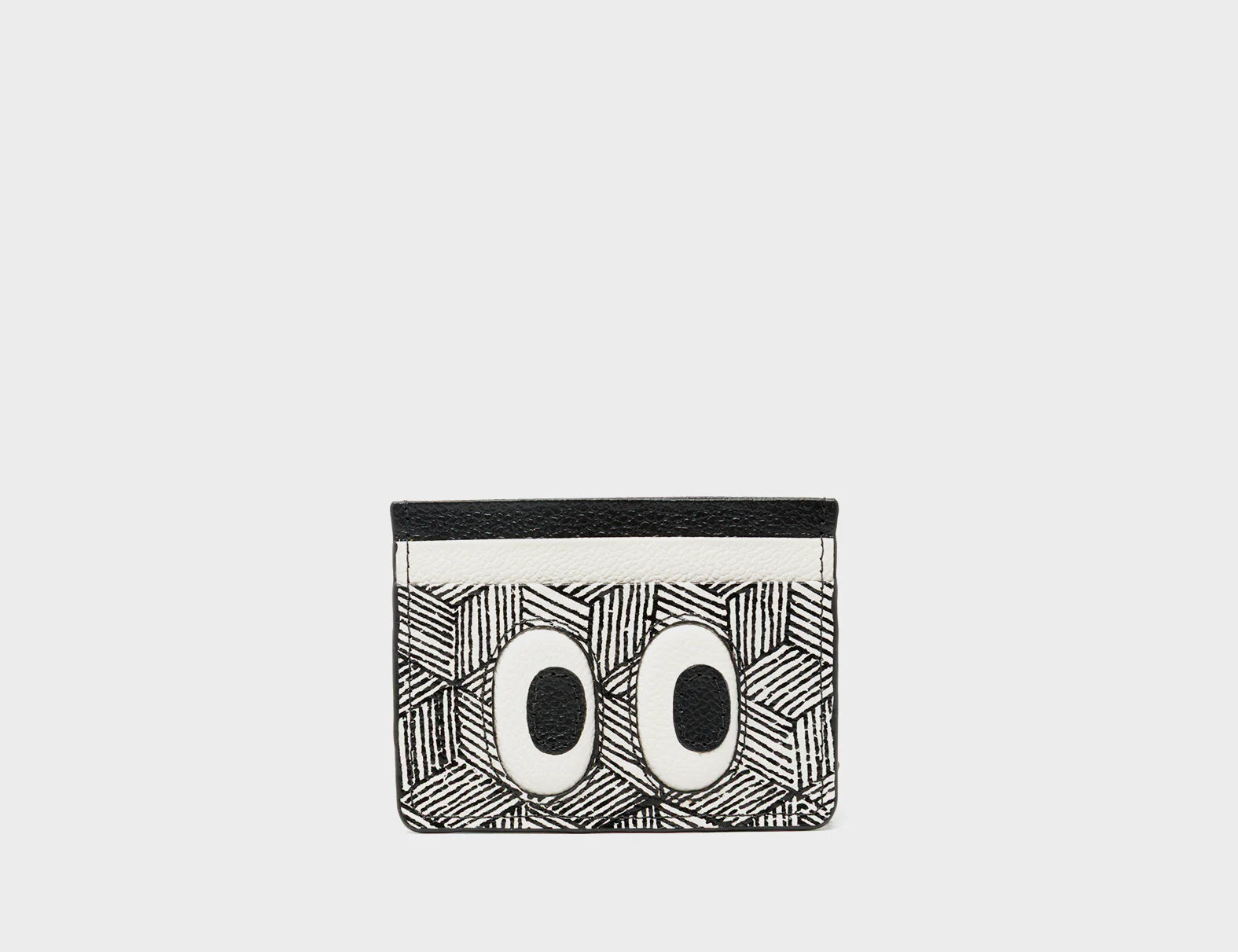 Filium Cream Leather Cardholder - Look Up Design - Front view