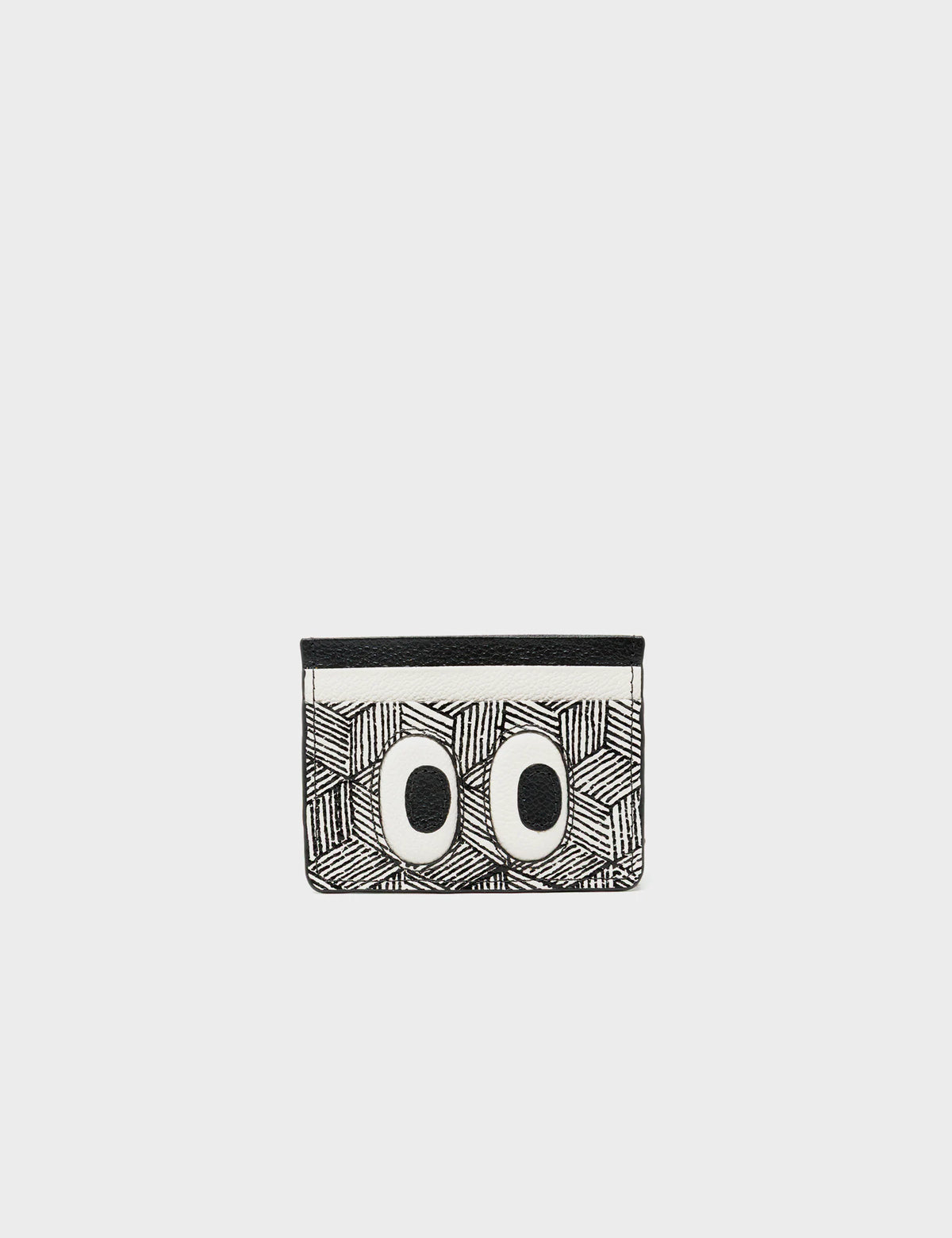 Filium Cream Leather Cardholder - Look Up Design - Front view