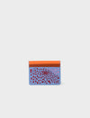 Filium Vista Blue Leather Cardholder - Retro Tiger Embroidery