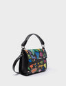 Anastasio Micro Crossbody Handbag Black Leather - El Trópico Embroidery - Main View