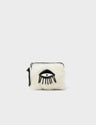 Fidencio Cream Coin Pouch - Classic Eye Applique - Front