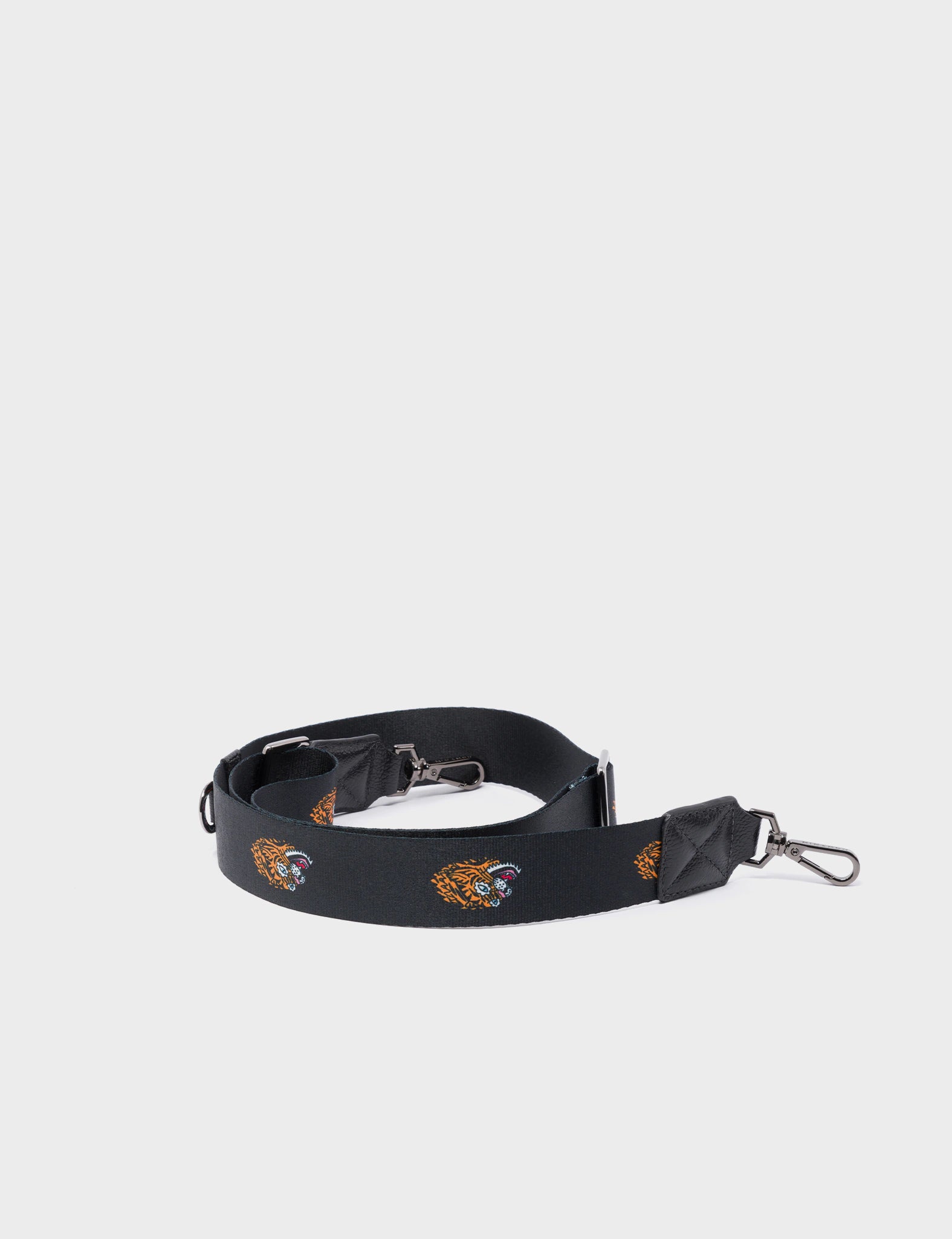 Detachable Black Nylon Strap - Blazing Tiger Design