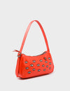 Lucas Hobo Mini Fiesta Red Handbag - All Over Eyes Embroidery