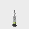 Oliver The Ox Charm - Moonwalk Gray and Neon Lime Leather Keychain - Main VIew