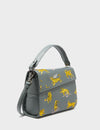 Anastasio Mini Crossbody Handbag Stormy Gray Leather - Tiger Rumble