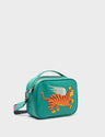 Verto Green Leather Crossbody Bag - Flying Tiger Embroidery - Main View