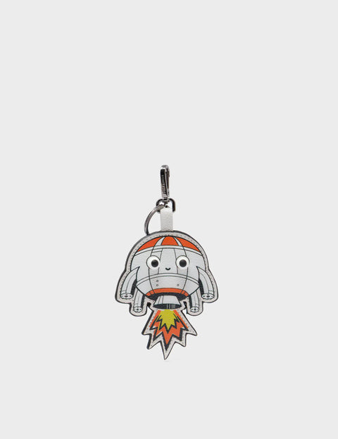 Helia Rocketship Charm - Cream Leather Keychain – Min & Mon