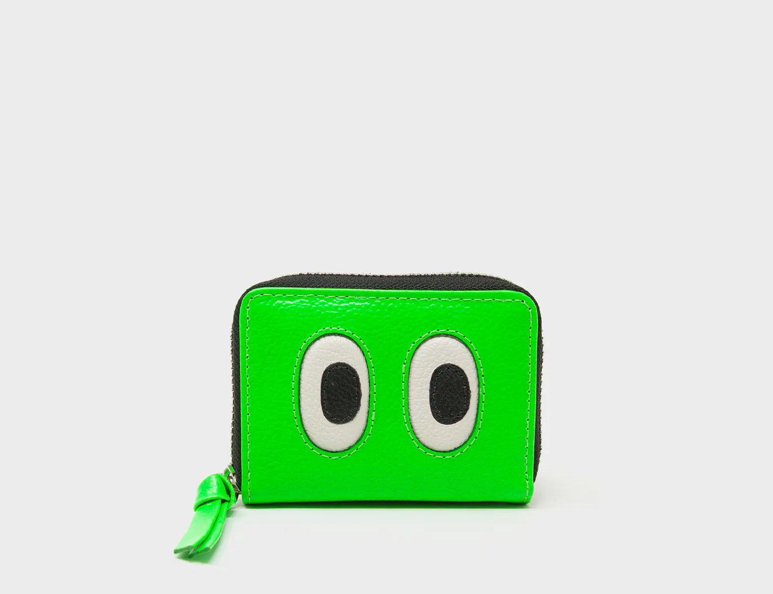 
Frodo Neon Green Leather Zip Around Wallet - Eyes Engraved
 - Front