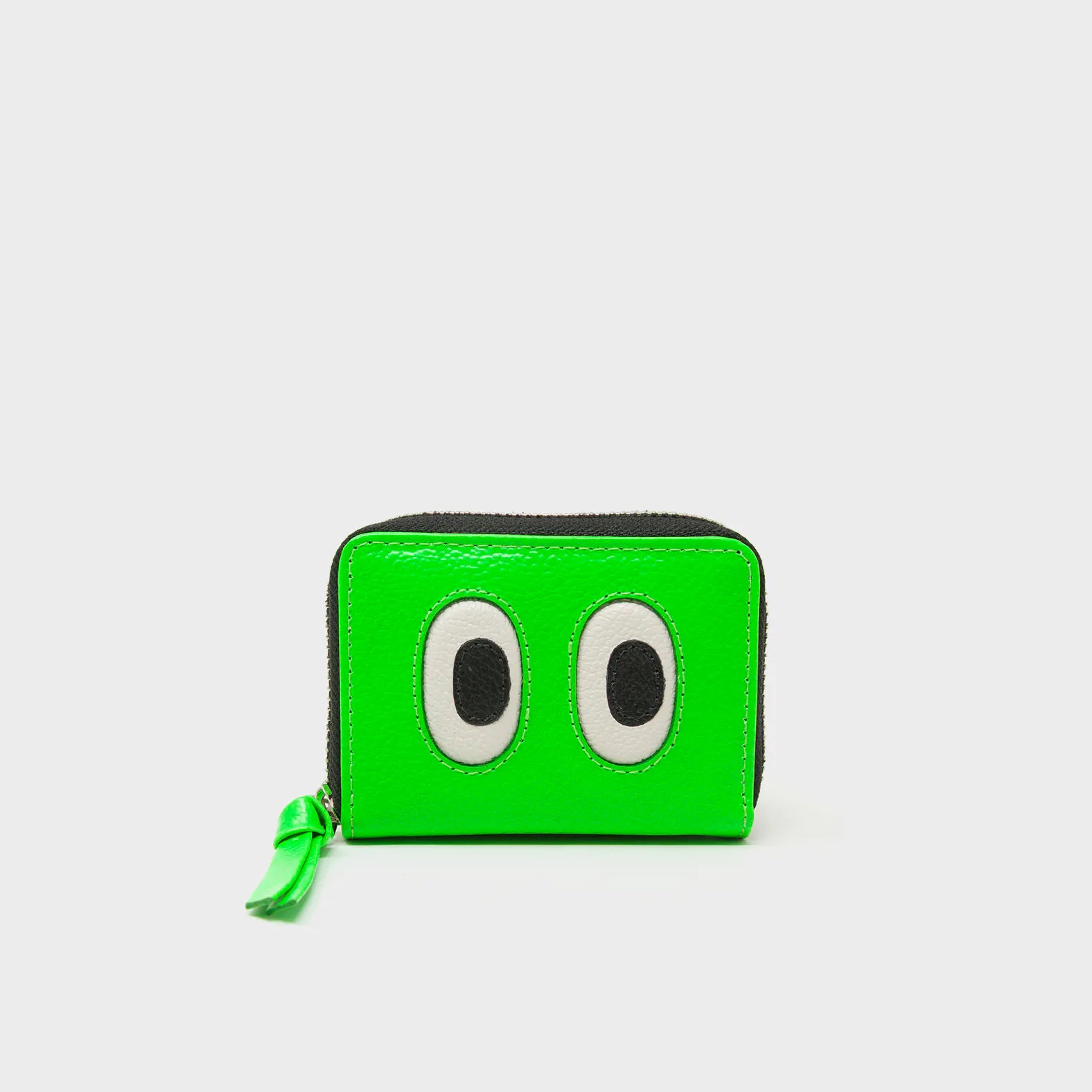 
Frodo Neon Green Leather Zip Around Wallet - Eyes Engraved
 - Front