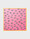 Pink Silk Headscarf - All Over Eyes