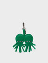 Octotwins Charm - Irish Green Leather Keychain