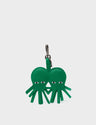 Octotwins Charm - Ireland Green Leather Keychain - front