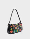 Lucas Hobo Mini Black Handbag - El Trópico Embroidery