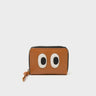 Frodo Caramel Leather Zip Around Wallet - Eyes Engraved - Front