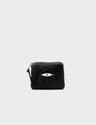 Fidencio Black Coin Pouch - Classic Eye Applique - Front