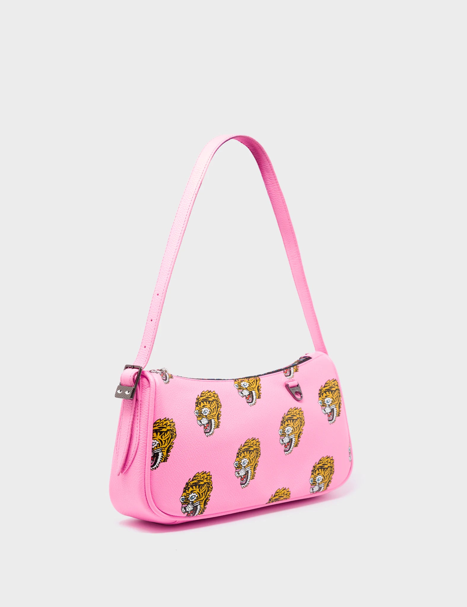 Lucas Hobo Mini Taffy Pink Handbag - El Trópico Print - Main View