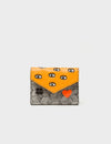 Fiona Flamingo Orange and Cream Leather Wallet - All Over Eyes Design