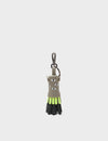 Oliver The Ox Charm - Neon Lime and Tuffet Brown Leather Keychain