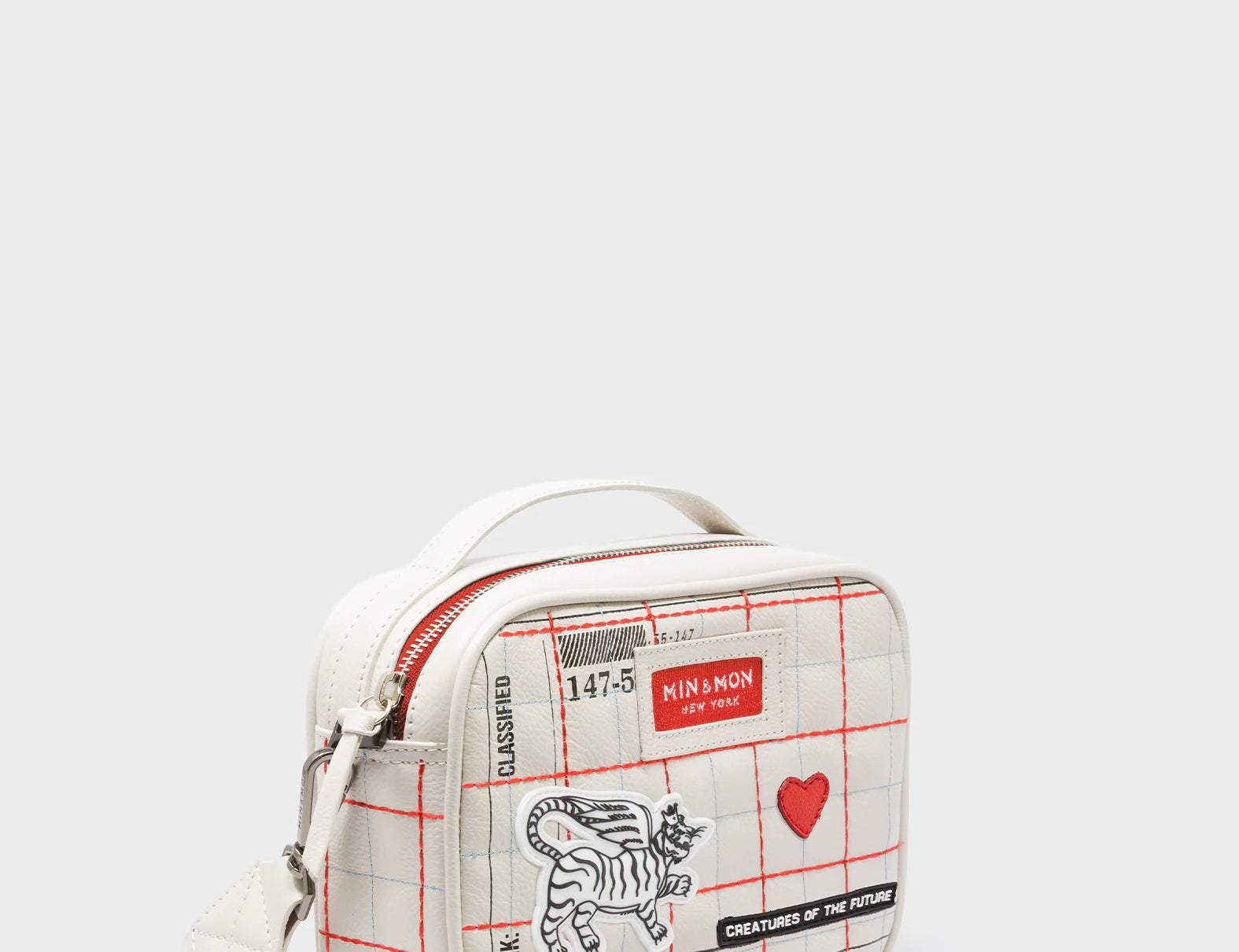 Verto Cream Leather Crossbody Bag - Lovestich Design - Main View