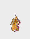 Tiger and Snake Charm - Marigold Leather Keychain
