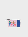 Fausto Lilac Leather  Zip-around Cardholder - El Trópico Embroidery Design