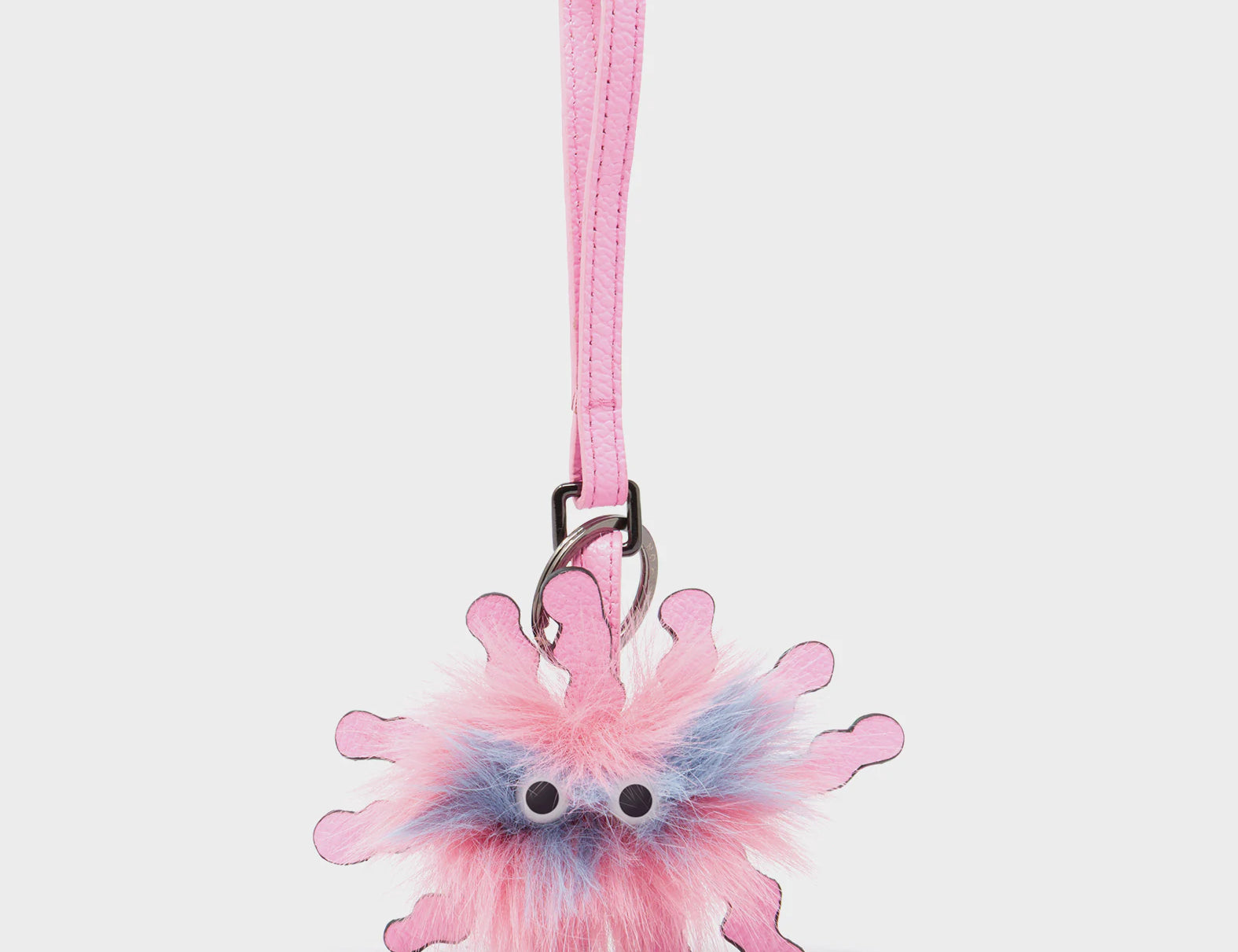 Velvoria - Taffy Pink Leather Bag Charm - Front