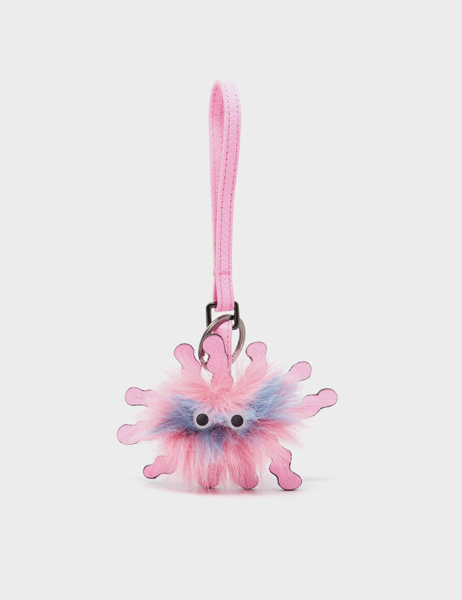 Velvoria - Taffy Pink Leather Bag Charm - Front