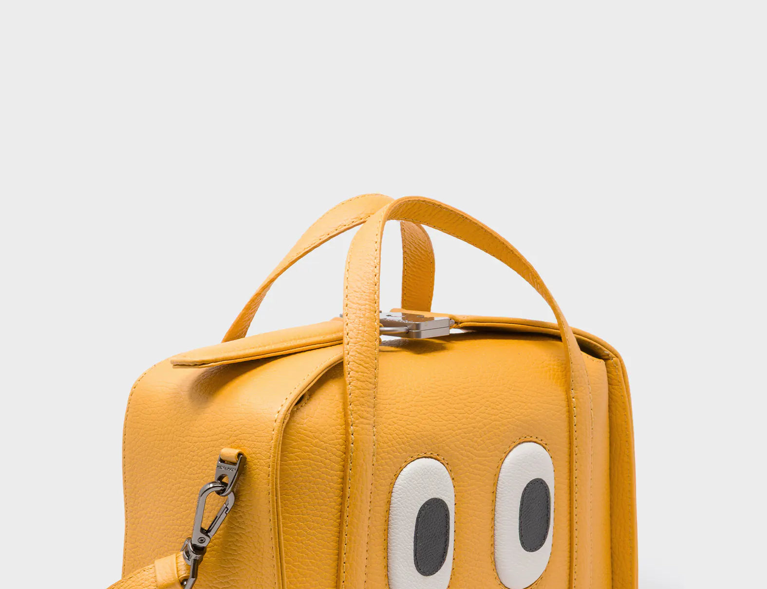 Benji Medium Crossbody Golden Glow Leather Bag - Look Up - Main View