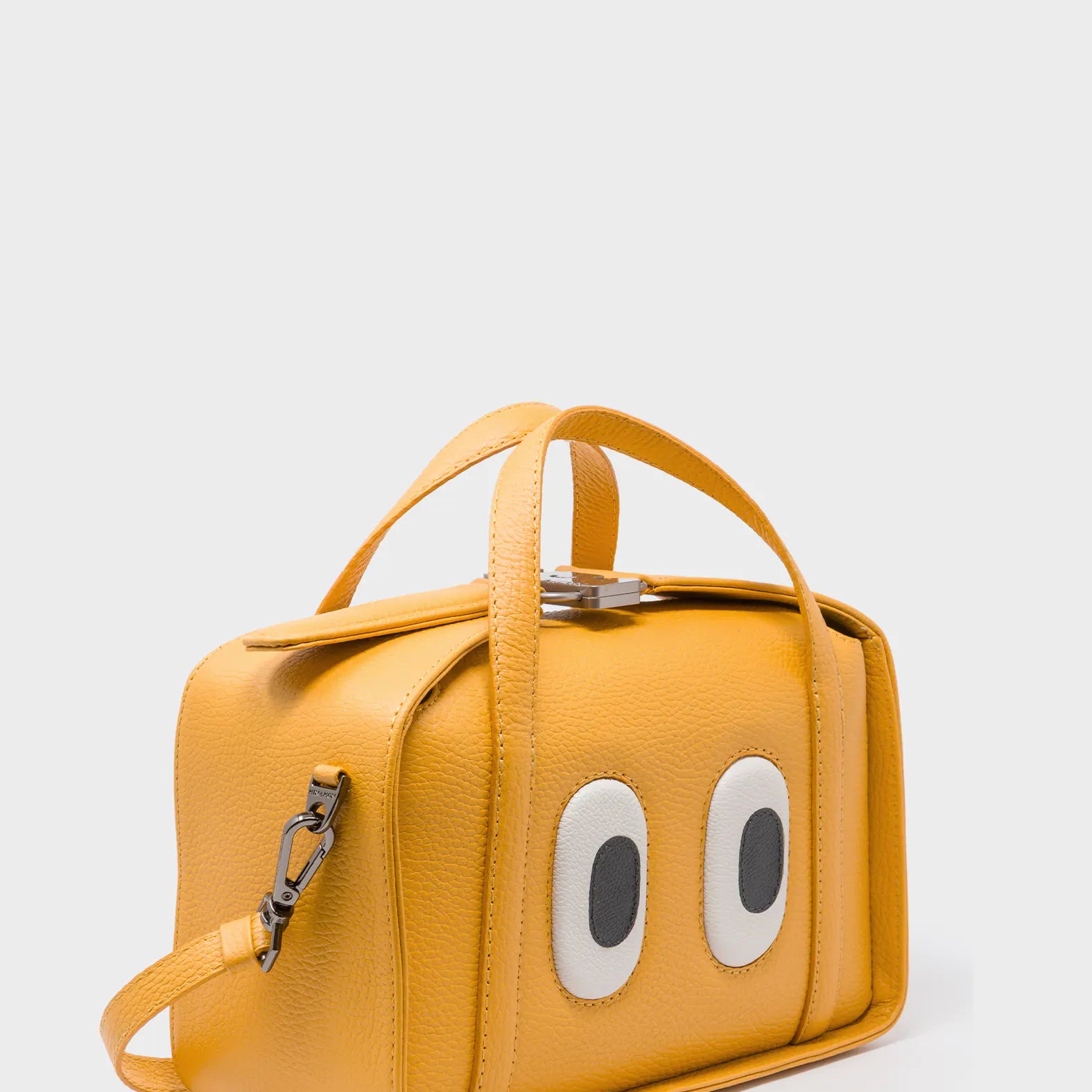 Benji Medium Crossbody Golden Glow Leather Bag - Look Up - Main View