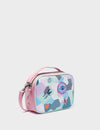 Verto Crossbody Blush Pink Leather Handbag - Bugs and Flowers Embroidery