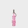 Oliver The Ox Charm - Bubblegum Pink Leather Keychain - Front