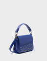 Anastasio Micro Crossbody Handbag Royal Blue Leather - All Over Eyes Embroidery - Main View