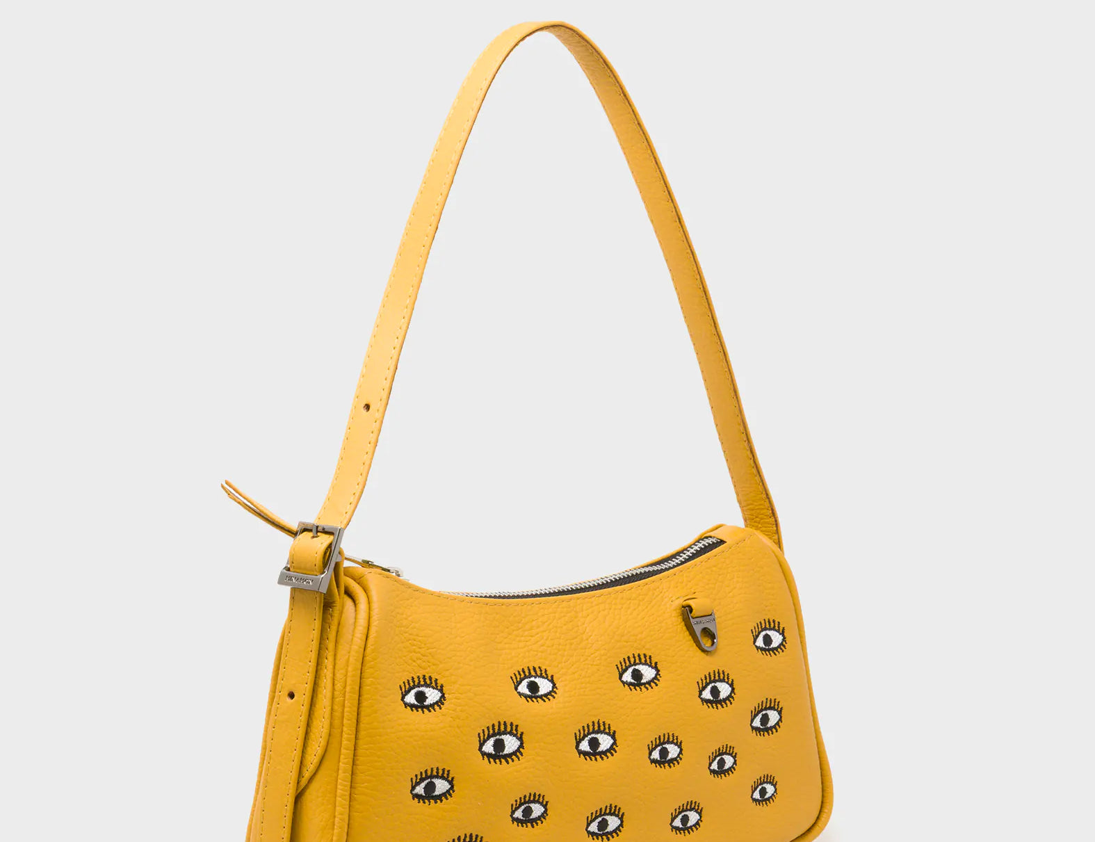 Lucas Hobo Mini Golden Glow Handbag - All Over Eyes Embroidery - Main View